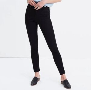 Madewell 8" skinny very black jeans 25